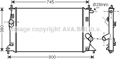 Prasco MZ2183 - Радиатор, охлаждане на двигателя vvparts.bg