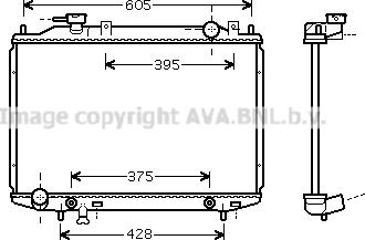 Prasco MZ2204 - Радиатор, охлаждане на двигателя vvparts.bg