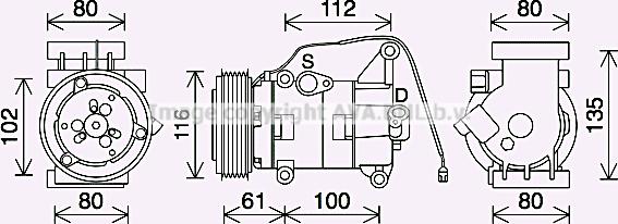 Prasco MZAK290 - Компресор, климатизация vvparts.bg