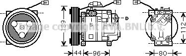 Prasco MZK198 - Компресор, климатизация vvparts.bg