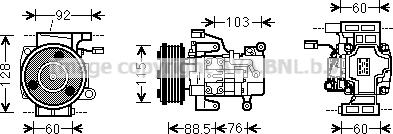 Prasco MZK251 - Компресор, климатизация vvparts.bg