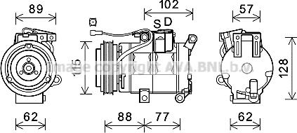 Prasco MZK276 - Компресор, климатизация vvparts.bg