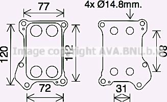 Prasco OL3688 - Маслен радиатор, двигателно масло vvparts.bg