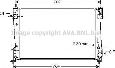 Prasco OL2423 - Радиатор, охлаждане на двигателя vvparts.bg