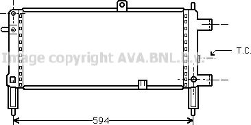 Prasco OL2053 - Радиатор, охлаждане на двигателя vvparts.bg