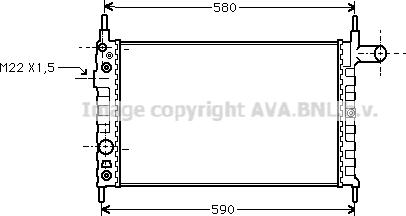 Prasco OL2163 - Радиатор, охлаждане на двигателя vvparts.bg