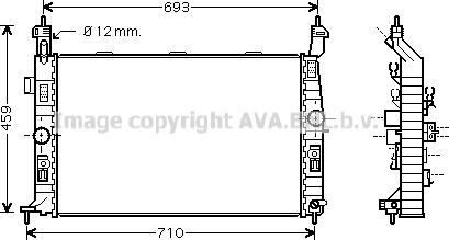 Prasco OL2345 - Радиатор, охлаждане на двигателя vvparts.bg