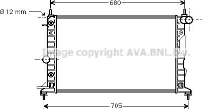 Prasco OL2324 - Радиатор, охлаждане на двигателя vvparts.bg