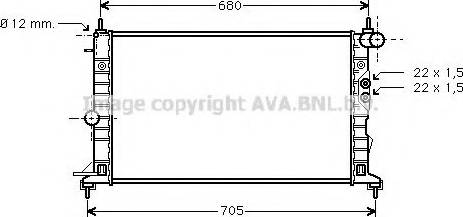 Prasco OL2244 - Радиатор, охлаждане на двигателя vvparts.bg