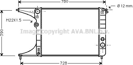 Prasco OL2245 - Радиатор, охлаждане на двигателя vvparts.bg