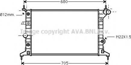 Prasco OL2219 - Радиатор, охлаждане на двигателя vvparts.bg