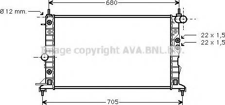 Prasco OL2220 - Радиатор, охлаждане на двигателя vvparts.bg