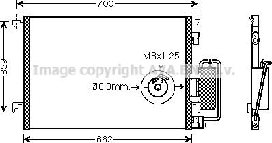 Prasco OLA5333D - Кондензатор, климатизация vvparts.bg