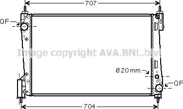 Prasco OLA2423 - Радиатор, охлаждане на двигателя vvparts.bg