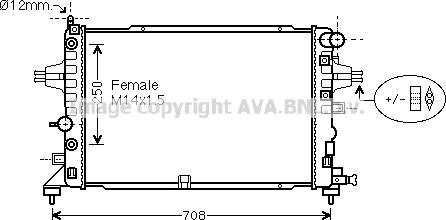 Prasco OLA2625 - Радиатор, охлаждане на двигателя vvparts.bg