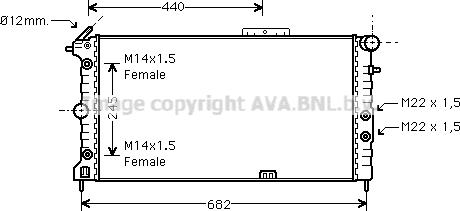 Prasco OLA2173 - Радиатор, охлаждане на двигателя vvparts.bg