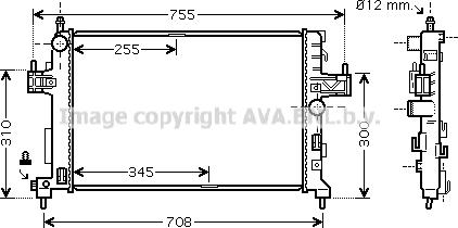 Prasco OLA2380 - Радиатор, охлаждане на двигателя vvparts.bg