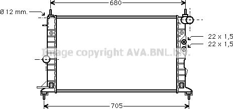 Prasco OLA2244 - Радиатор, охлаждане на двигателя vvparts.bg