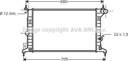 Prasco OLA2242 - Радиатор, охлаждане на двигателя vvparts.bg