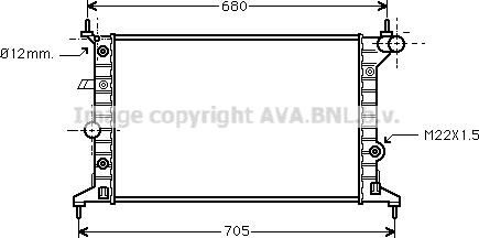 Prasco OLA2219 - Радиатор, охлаждане на двигателя vvparts.bg