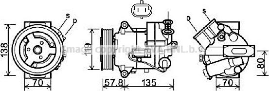 Prasco OLAK496 - Компресор, климатизация vvparts.bg