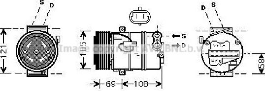 Prasco OLAK445 - Компресор, климатизация vvparts.bg