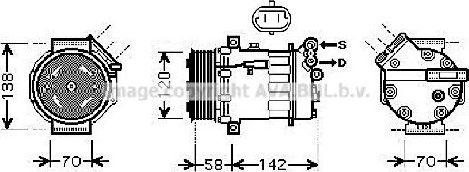 Prasco OLAK448 - Компресор, климатизация vvparts.bg