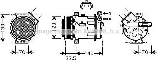 Prasco OLAK447 - Компресор, климатизация vvparts.bg