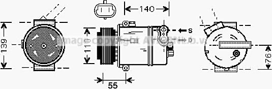 Prasco OLAK451 - Компресор, климатизация vvparts.bg