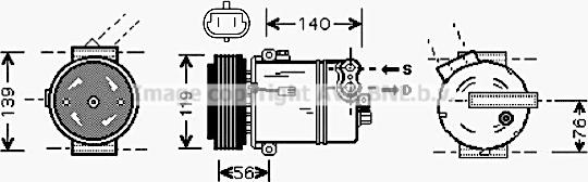 Prasco OLAK463 - Компресор, климатизация vvparts.bg