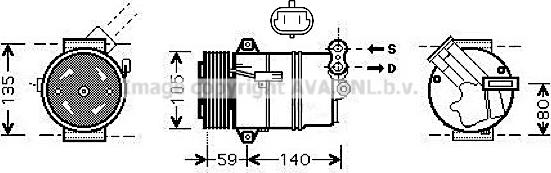 Prasco OLAK437 - Компресор, климатизация vvparts.bg