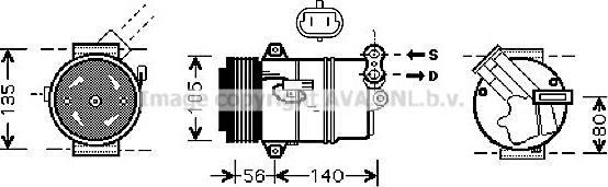 Prasco OLAK428 - Компресор, климатизация vvparts.bg