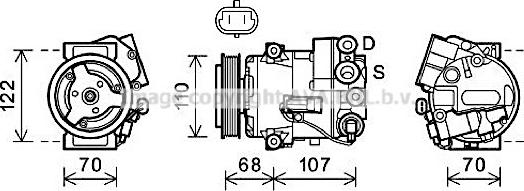 Prasco OLAK594 - Компресор, климатизация vvparts.bg