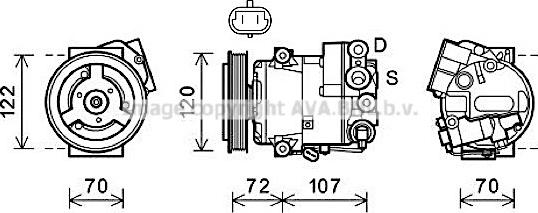 Prasco OLAK595 - Компресор, климатизация vvparts.bg