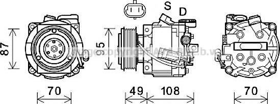 Prasco OLAK668 - Компресор, климатизация vvparts.bg