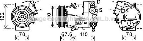 Prasco OLAK605 - Компресор, климатизация vvparts.bg