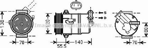 Prasco OLK498 - Компресор, климатизация vvparts.bg