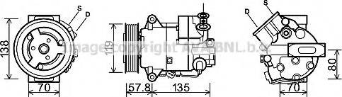 Prasco OLK497 - Компресор, климатизация vvparts.bg