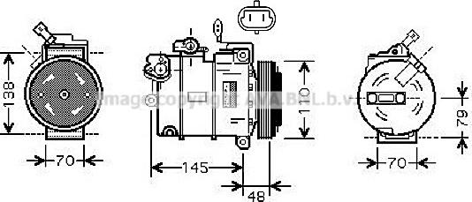 Prasco OLK459 - Компресор, климатизация vvparts.bg