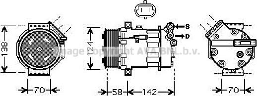 Prasco OLK465 - Компресор, климатизация vvparts.bg