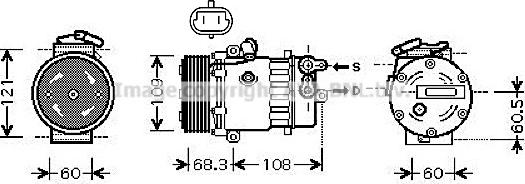 Prasco OLK466 - Компресор, климатизация vvparts.bg