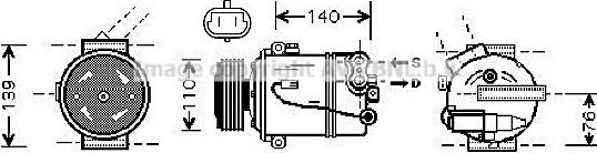 Prasco OLK410 - Компресор, климатизация vvparts.bg