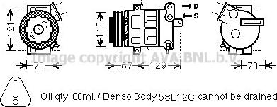 Prasco OLK558 - Компресор, климатизация vvparts.bg