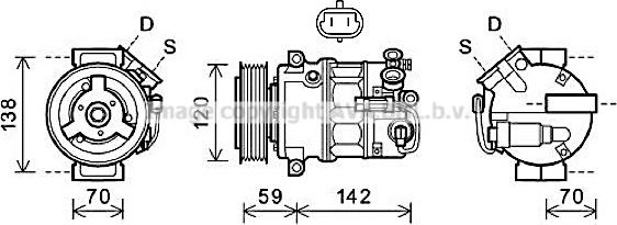 Prasco OLK579 - Компресор, климатизация vvparts.bg