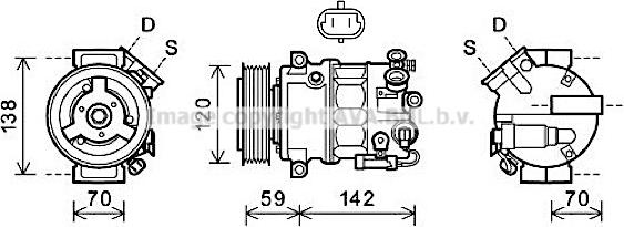 Prasco OLK578 - Компресор, климатизация vvparts.bg