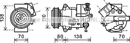 Prasco OLK616 - Компресор, климатизация vvparts.bg