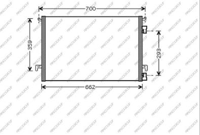 Prasco OP056C002 - Кондензатор, климатизация vvparts.bg