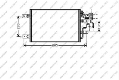 Prasco OP350C001 - Кондензатор, климатизация vvparts.bg