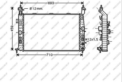 Prasco OP352R004 - Радиатор, охлаждане на двигателя vvparts.bg