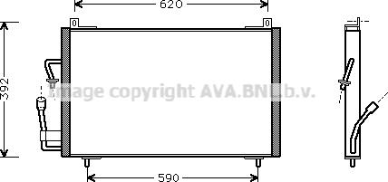 Prasco PE5182 - Кондензатор, климатизация vvparts.bg